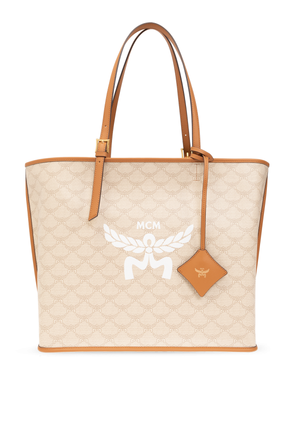 【関税&送料込】Mcm White Leather Himmel Shopping Bag MCM Large Himmel Leather Tote Bag | White | FARFETCH